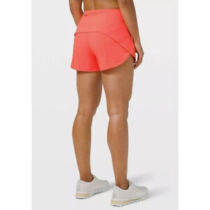 Lululemon Speed Up Shorts 4" Lined Coral Red Women’s Size 4 Running Gym Active